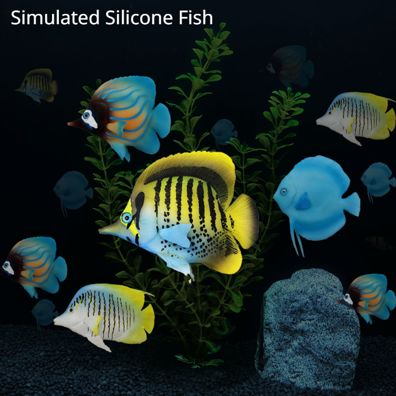 Marine Aquarium Aquascape - Simulated Silicone luminous Fish Marine Tropical