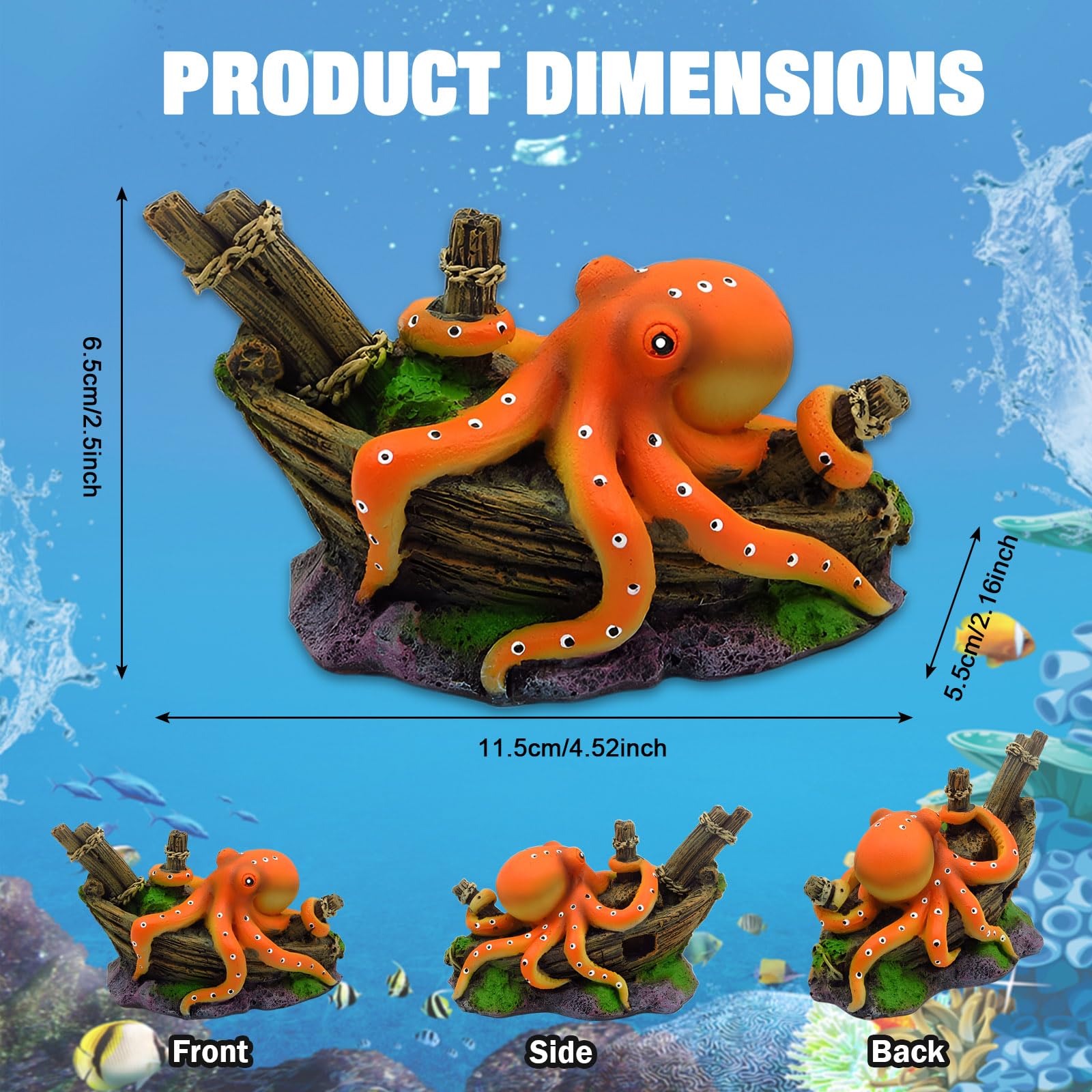 Resin Octopus Statue Ornaments - đánh giá và giá Marine Aquarium For Sale