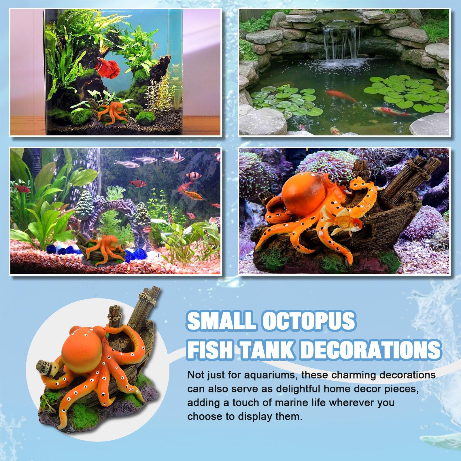Resin Octopus Statue Ornaments - đánh giá và giá Marine Aquarium For Sale