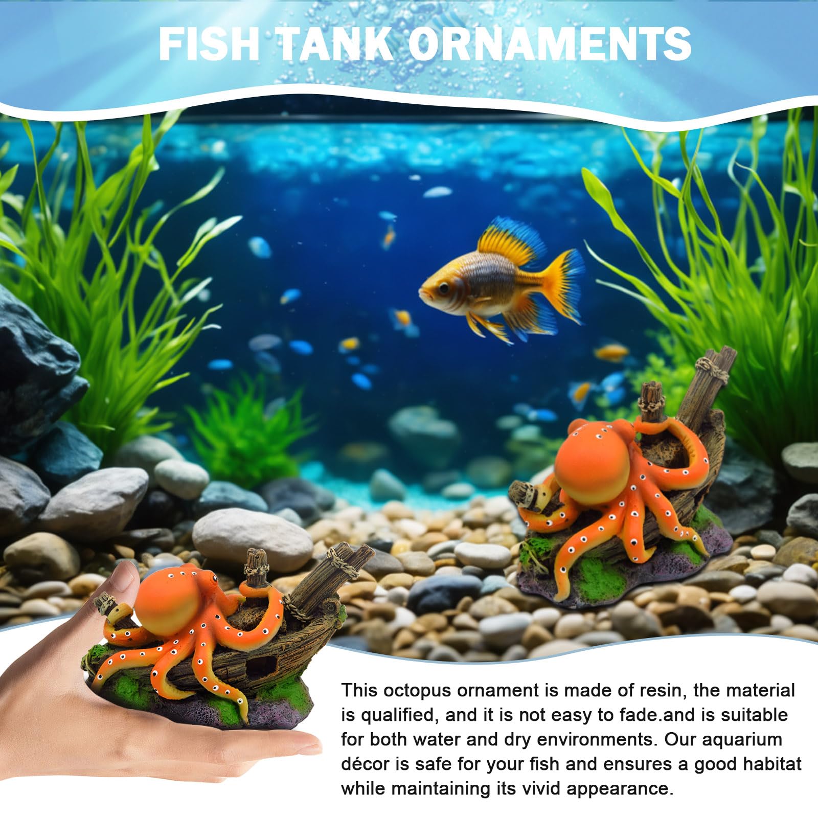 Resin Octopus Statue Ornaments - đánh giá và giá Marine Aquarium For Sale