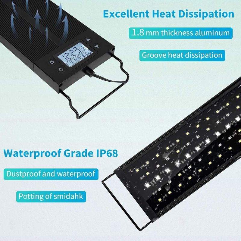 Waterproof 24-36inch LED Aquar - đánh giá và giá Marine Aquarium Lamp