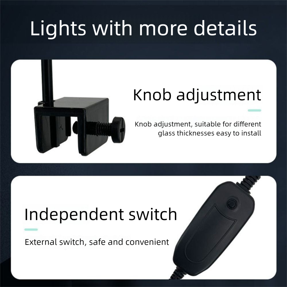 3 Color Modes Mini Clip-on Aqu - đánh giá và giá Marine Aquarium Lamp