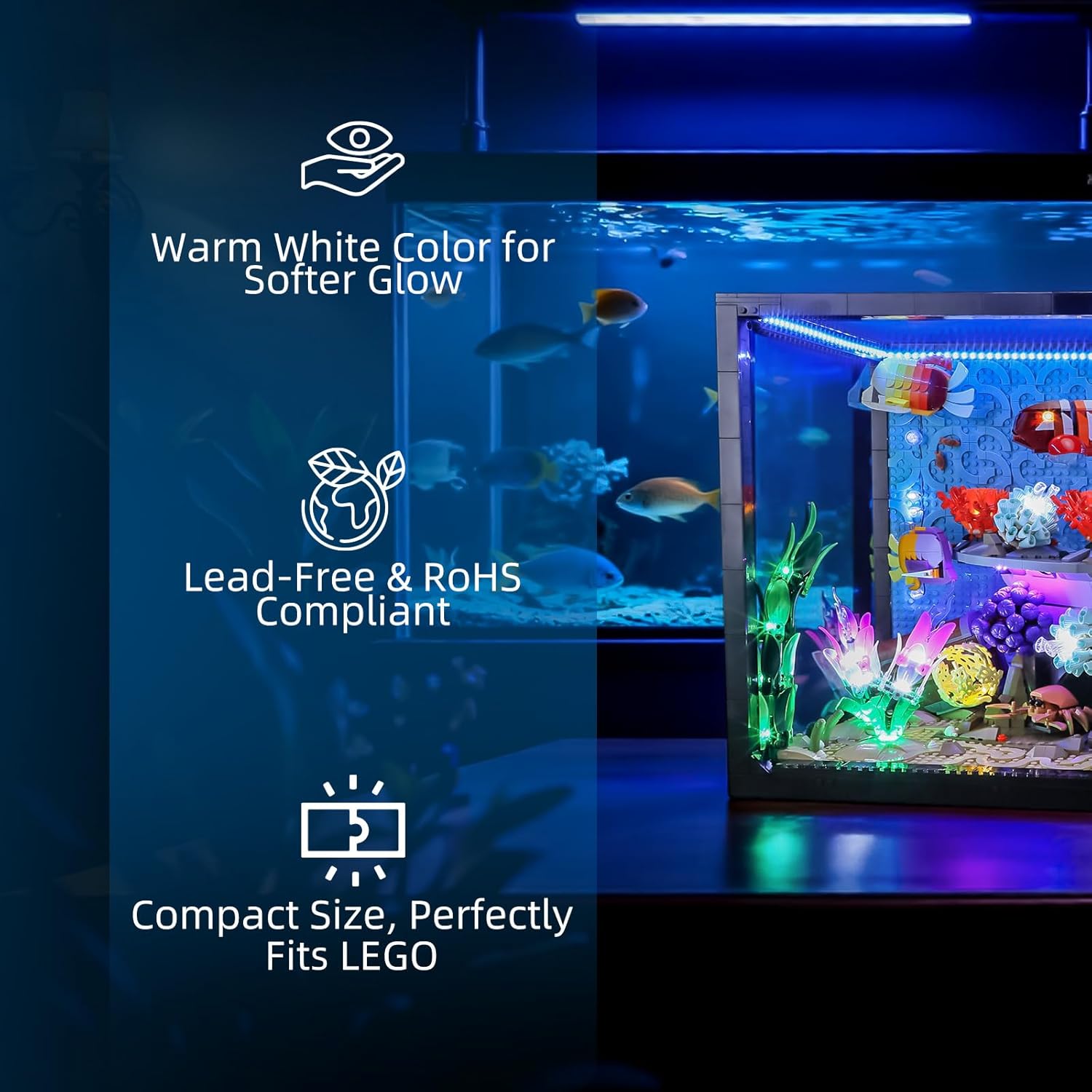 Hprosper LED Light for lego 10 - đánh giá và giá Marine Aquarium Lamp
