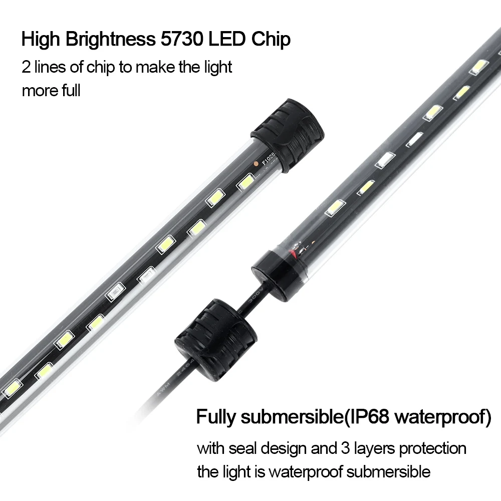 58CM  Aquarium Light LED Plant - đánh giá và giá Marine Aquarium Lamp