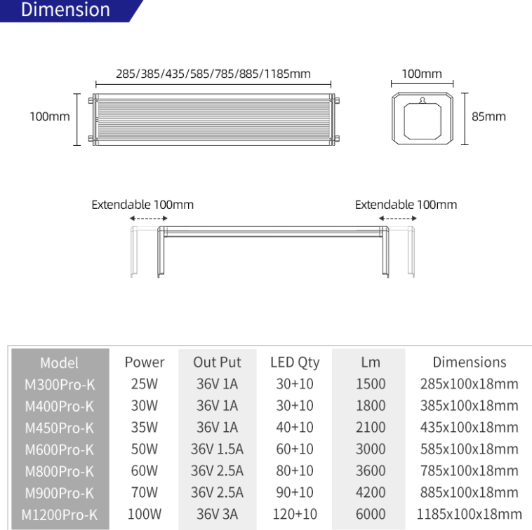 WEEK AQUA M Series 400mm Aquar - đánh giá và giá Marine Aquarium Lamp